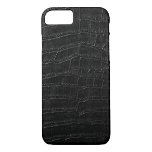 Coques Pour iPhone cuir noir d'alligator