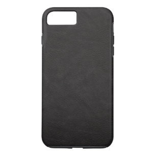Coque iPhone 8 Plus/7 Plus Cuir noir texturé