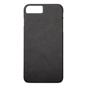 Coque iPhone 8 Plus/7 Plus Cuir noir texturé