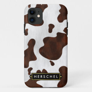 Coque iPhone 11 Cuir occidental de Faux de peau de vache repéré