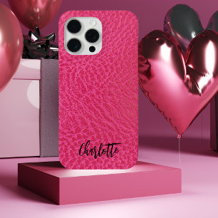 Coque Case-Mate iPhone Cuir rose Faux