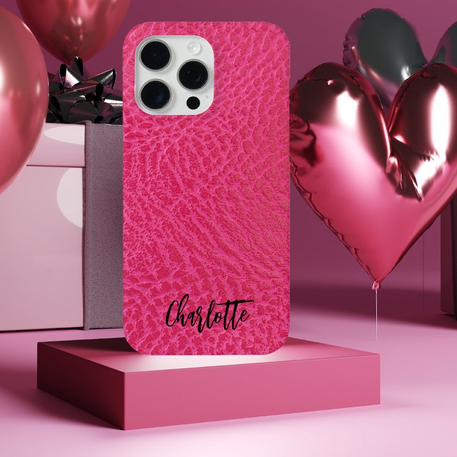 Coques Case-Mate iPhone Cuir rose Faux (Créateur téléchargé)