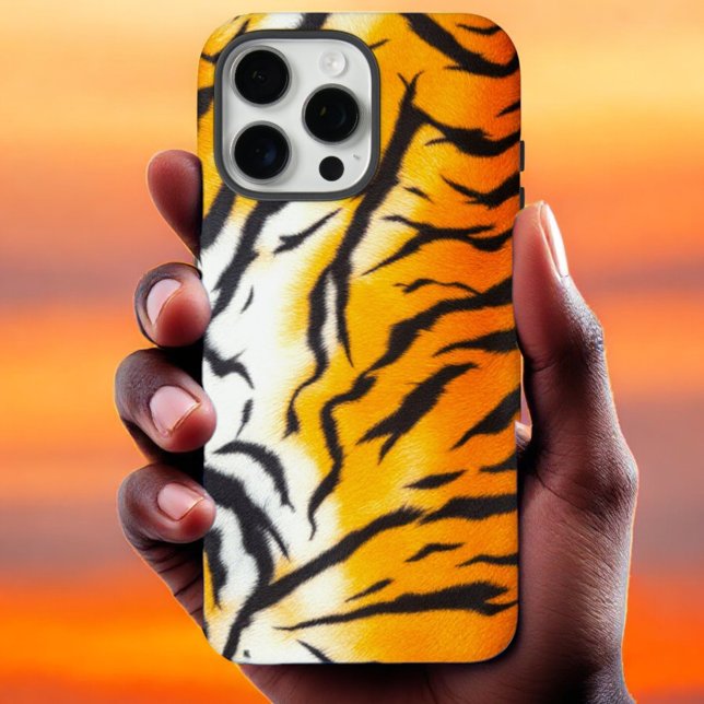 Coques Case-Mate iPhone Cuir sauvage Orange Tiger (Créateur téléchargé)