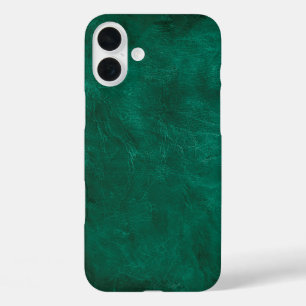 Coque Pour iPhone 16 Plus Cuir vert