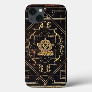 Case-Mate iPhone Case Cuir Vintage et or tombés