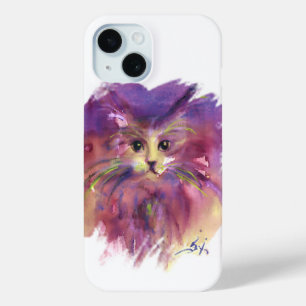 Coque Case-Mate iPhone CUISINE À VIDE, PORTRAIT DE CHAT DE LA CUISINE, Bl