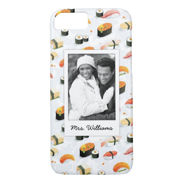 Coques Case-Mate iPhone Cuisine japonaise| Motif de sushi| Ajouter votre p (Dos)
