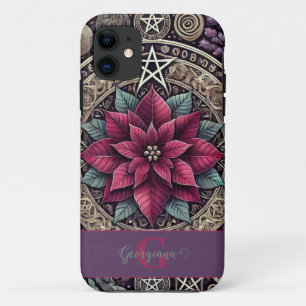 Case-Mate iPhone Case Cuisine personnalisée Poinsettia Pentagram Mandala