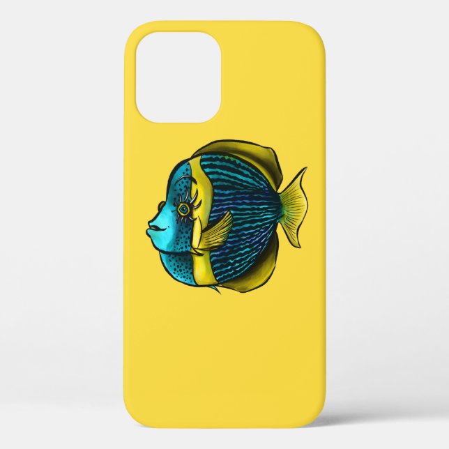 Coques Case-Mate iPhone Cuisine Poisson Bleu Jaune Enfants (Verso)