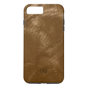 Coques Pour iPhone Cuivre Brown en métal Design en acier brossé Look