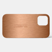 Cuivre Brown métallique brossé aluminium Coque-M