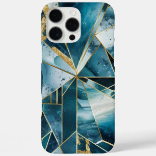 Coque iPhone 16 Pro Max Cuivre Élégant   Boîtier Or Teal Opulent Féminin-M
