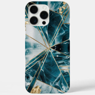 Coque iPhone 16 Pro Max Cuivre Élégant   Or Sarcelle Féminin Opulent