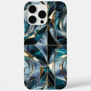 Coque iPhone 16 Pro Max Cuivre Élégant Or Sarcelle Féminin Opulent