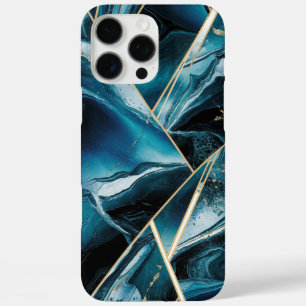 Coque iPhone 16 Pro Max Cuivre Élégant   Or Sarcelle Féminine Opulente
