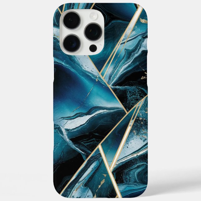 Coques Case-Mate iPhone Cuivre Élégant | Or Sarcelle Féminine Opulente (Verso)