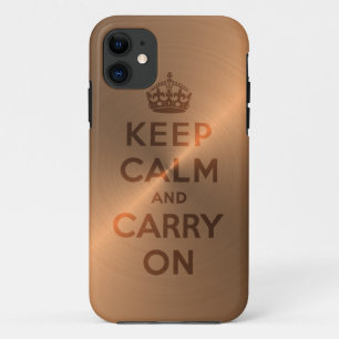Case-Mate iPhone Case Cuivrez gardent le calme et continuent