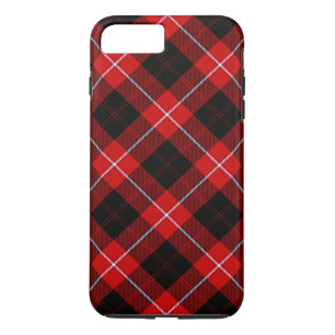 Coque iPhone 7 Plus Cunningham Tartan rouge noir