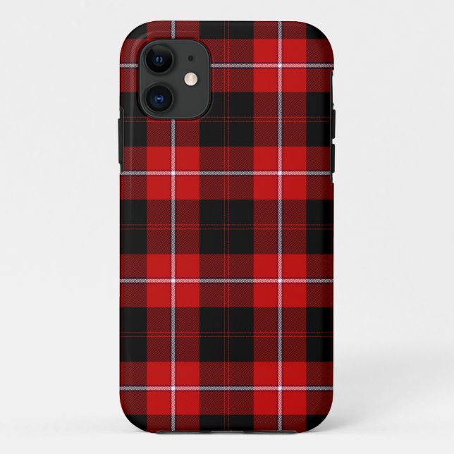 Coques Case-Mate iPhone Cunningham Tartan rouge noir (Dos)