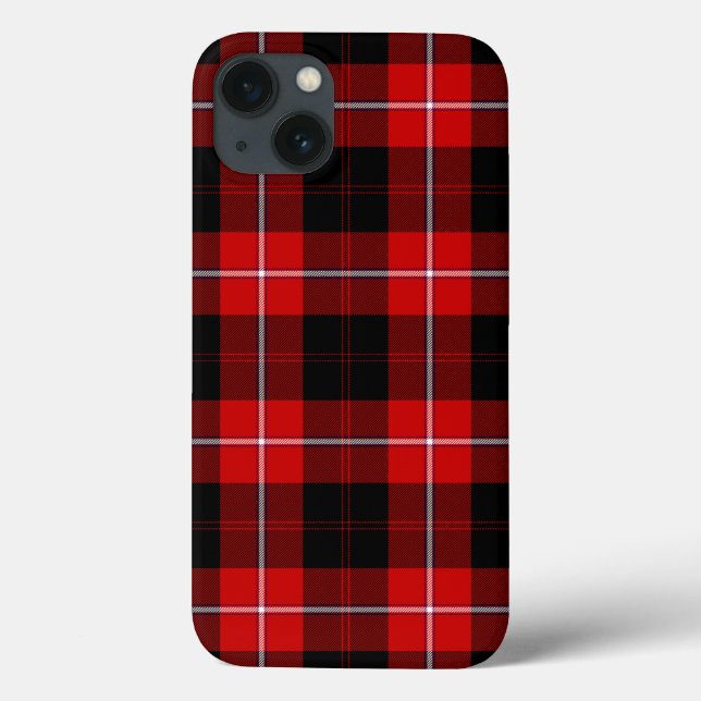 Coques Case-Mate iPhone Cunningham Tartan rouge noir (Verso)