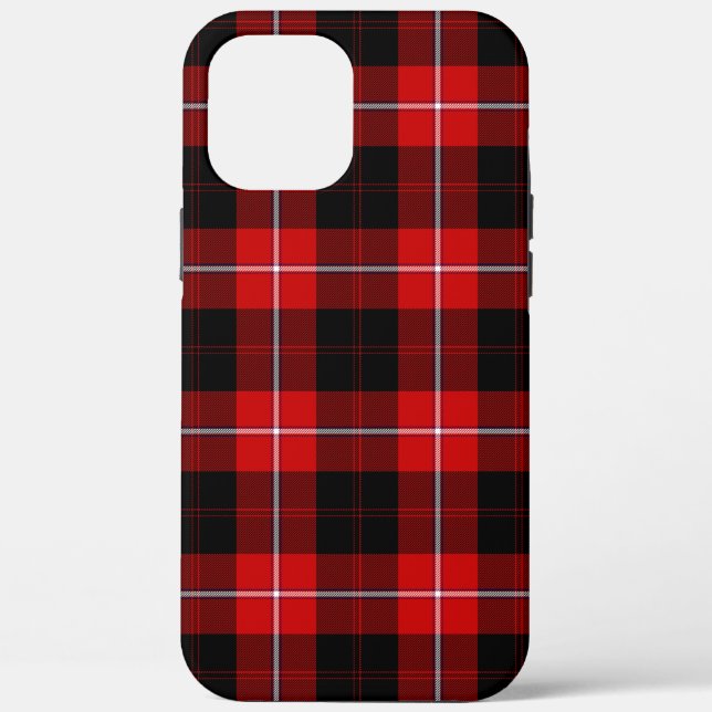 Coques Case-Mate iPhone Cunningham Tartan Rouge Noir Carreaux (Verso)