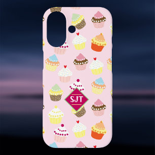 Coque Pour iPhone 16 Cup Cakes Bakery Theme Design.