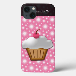 Coque Case-Mate iPhone Cupcake coupé avec cerise rose en haut