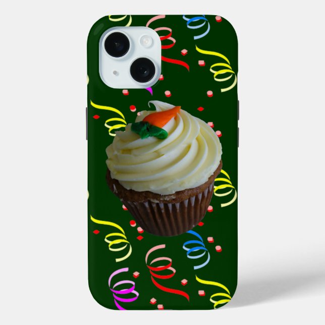 Coques Case-Mate iPhone Cupcake de carottes avec Confetti (Verso)