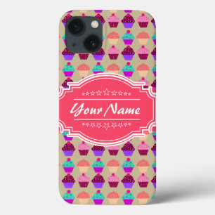 Coque Case-Mate iPhone Cupcake Motif Hot Pink Nom personnalisé