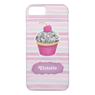 Case-Mate iPhone Case Cupcake rose mignon personnalisé
