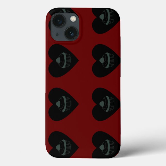 Coques Case-Mate iPhone cupcake rouge sang noir (Verso)