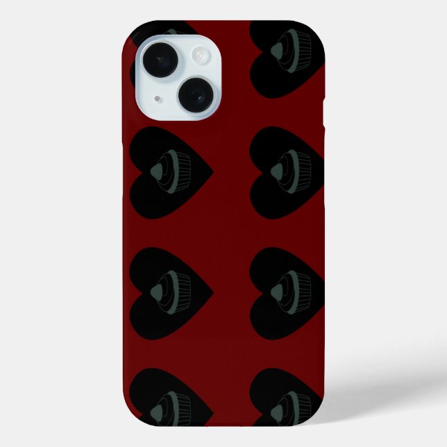 Coques Case-Mate iPhone cupcake rouge sang noir (Verso)