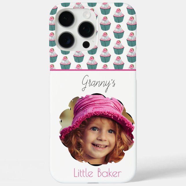 Coques Case-Mate iPhone Cupcakes Scalloped Nom du Modèle photo personnalis (Verso)