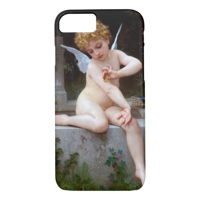 Coques Case-Mate iPhone Cupidé avec un papillon, Bouguereau (Dos)