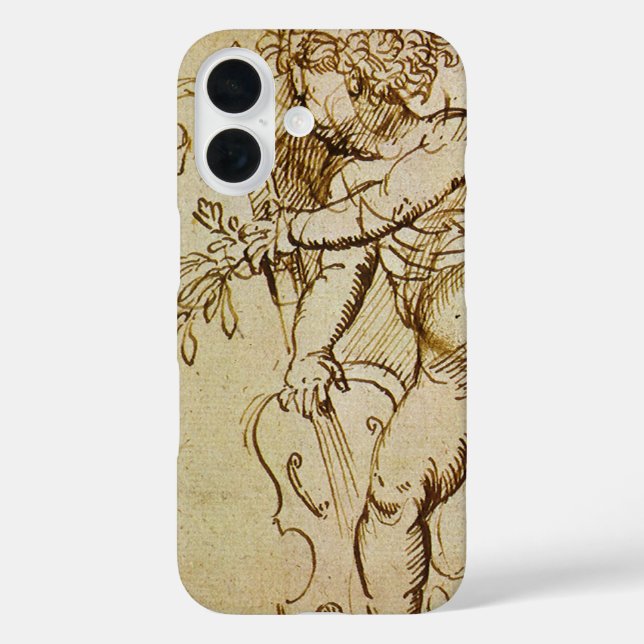Coques Case-Mate iPhone Cupidon avec un violon par Domenico Campagnola (Verso)