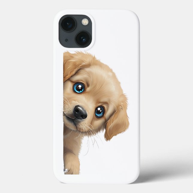 Coques Case-Mate iPhone Curieux Golden Retriever à l'angle (Verso)