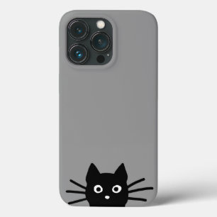Case-Mate iPhone Case Curieux Peeking Black Kitty Chat Cool Amoureux des