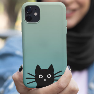 Coque Case-Mate iPhone Curieux Peeking Chat Kitty Noir   Drôle visage de