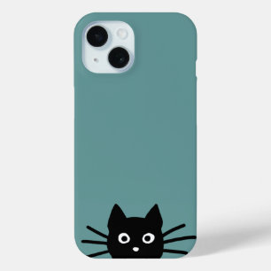 Coque Case-Mate iPhone Curieux Peeking Chat noir Funny Feline