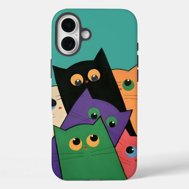 Coques Case-Mate iPhone Curious Cats (Verso)