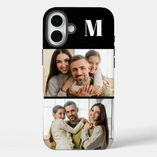 Coque Pour iPhone 16 Plus Custom 2 Family Photo & Monogrammed