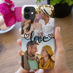 Case-Mate iPhone Case Custom 2 Photo Love with Heart Calligraphy<br><div class="desc">Ajoutez vos propres photos et créez votre propre étui téléphonique iphone 11 unique. Le modèle photo est configuré pour vous permettre d'ajouter 2 de vos photos préférées. Le texte écrit à la main se lit simplement "amour" dans la belle calligraphie avec les coeurs d'amour à chaque extrémité. Vous pouvez customiser...</div>