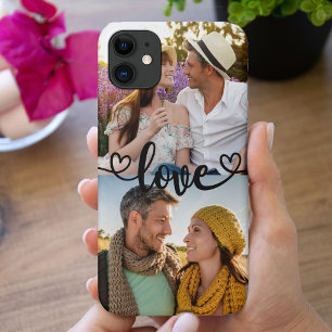 Case-Mate iPhone Case Custom 2 Photo Love with Heart Calligraphy