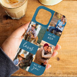 Case-Mate iPhone Case Custom 4 Photo All of Me Loves All You Blue<br><div class="desc">Boîtier téléphonique personnalisé pour iphone 13 pro max (et beaucoup d'autres modèles). Le coque dispose d'un collage photo personnalisé avec 4 de vos photos préférées et le libellé "All of Me Loves All of You". Le modèle photo est configuré pour vous permettre d'ajouter vos photos, qui sont affichées sous forme...</div>