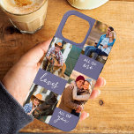 Case-Mate iPhone Case Custom 4 Photo All of Me Loves All You Purple<br><div class="desc">Boîtier téléphonique personnalisé pour iphone 13 pro max (et beaucoup d'autres modèles). Le coque dispose d'un collage photo personnalisé avec 4 de vos photos préférées et le libellé "All of Me Loves All of You". Le modèle photo est configuré pour vous permettre d'ajouter vos photos, qui sont affichées sous forme...</div>
