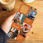 Case-Mate iPhone Case Custom 4 Photo All of Me Loves You All You Brown<br><div class="desc">Boîtier téléphonique personnalisé pour iphone 13 pro max (et beaucoup d'autres modèles). Le coque dispose d'un collage photo personnalisé avec 4 de vos photos préférées et le libellé "All of Me Loves All of You". Le modèle photo est configuré pour vous permettre d'ajouter vos photos, qui sont affichées sous forme...</div>