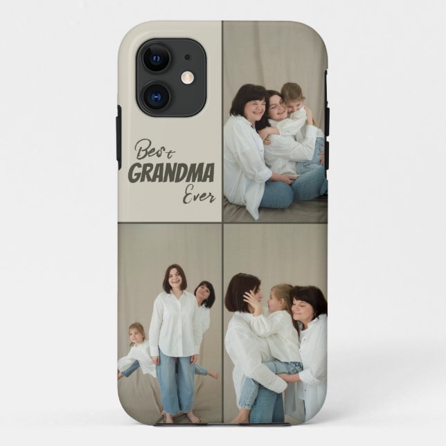 Coques Case-Mate iPhone Custom Best Grandma Ever Photos iPhone Case (Dos)