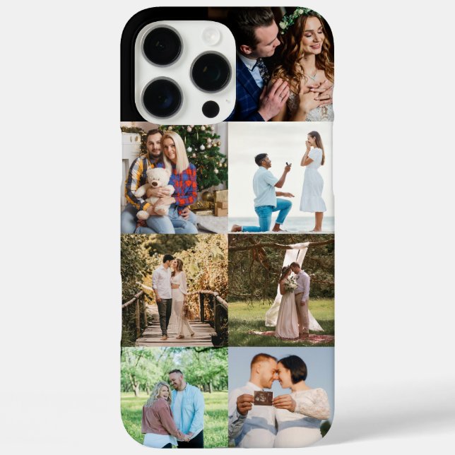 Coques Case-Mate iPhone Custom Couple & Family Photo Collage Personalized  (Verso)