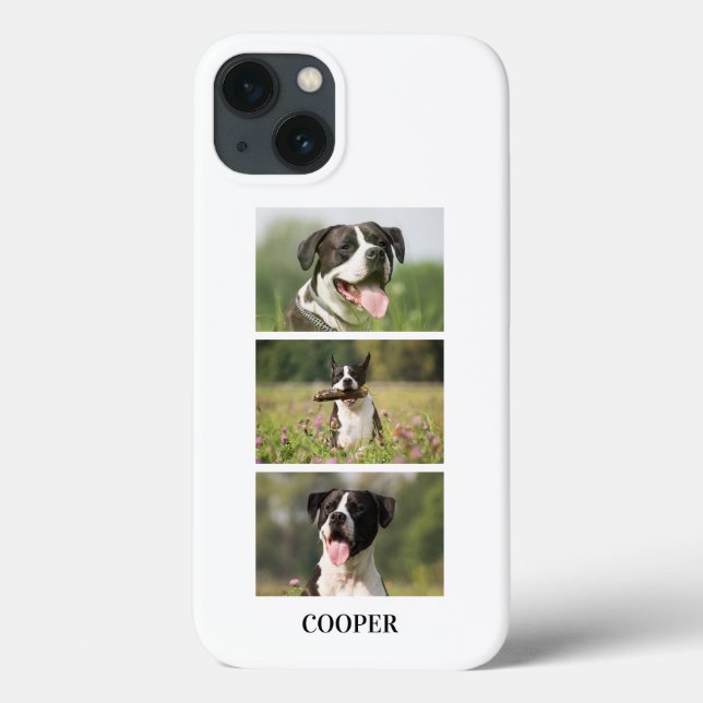 Coques Case-Mate iPhone Custom Dog Photo Collage Monogram Personalized (Verso)