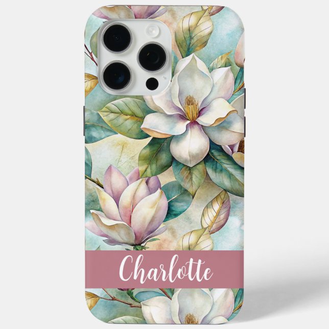 Coques Case-Mate iPhone Custom Elegant Magnolias (Verso)